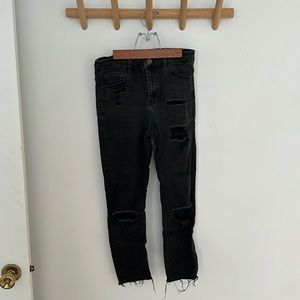 ASOS black distressed jeans